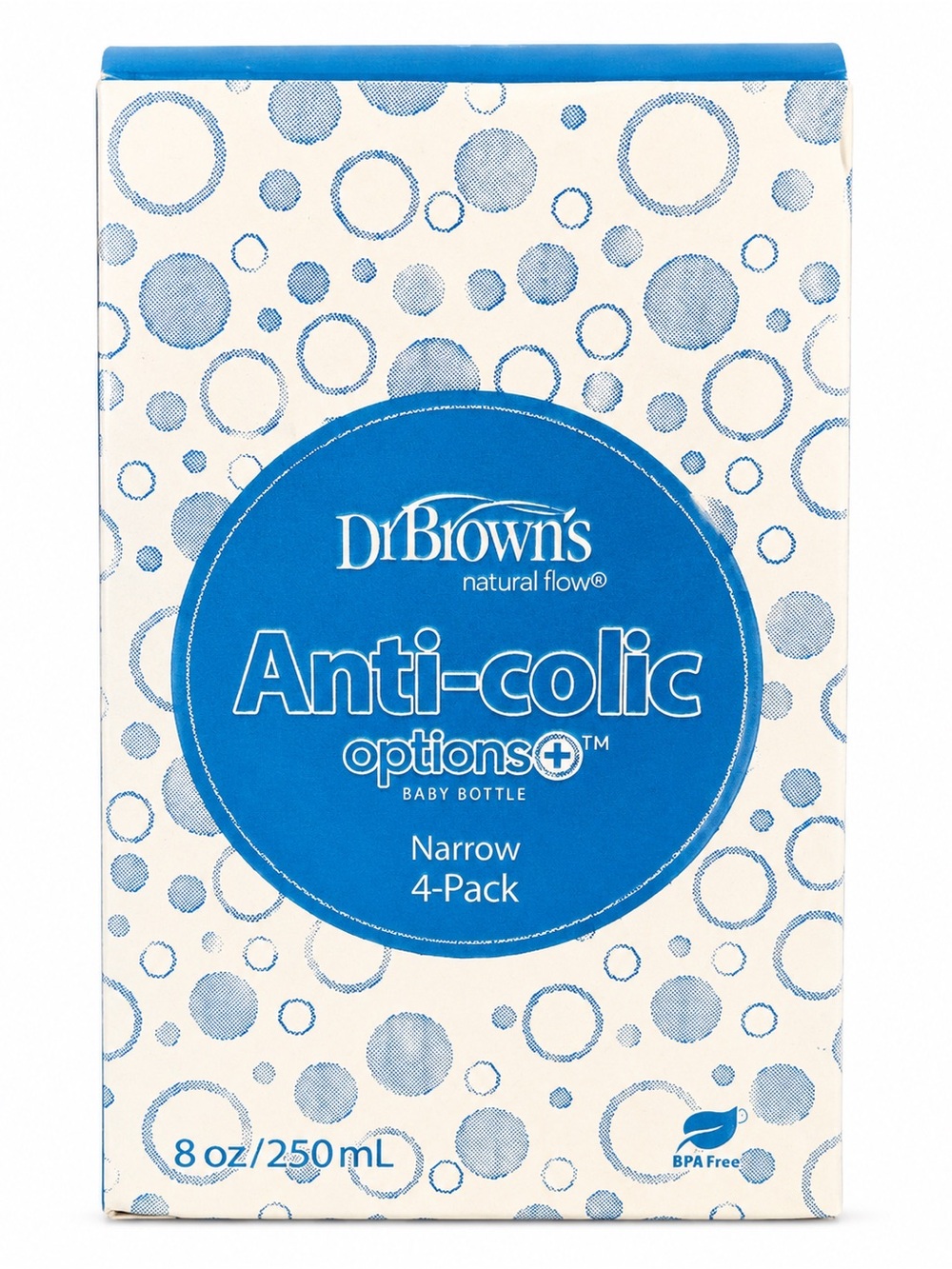 Dr. Brown’s Natural Flow Anti-Colic Baby Bottles 4-Pack 8oz Clear BPA Free NEW